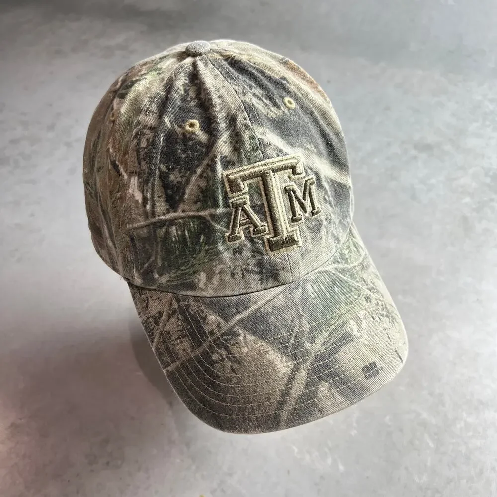Aggie A&M ‘47 Brand Camouflage Cap One Size Strapback Green Camo